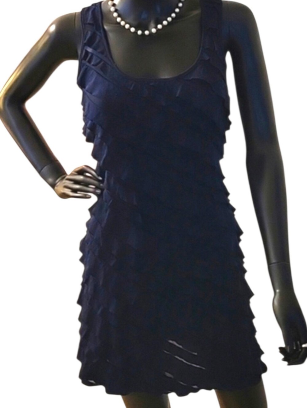 Alfani Bungalow Sleeveless Navy Blue Cocktail Dress Size Medium NWT